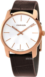 Calvin Klein Sølvfarget/Lær Ø37 mm K2G226G6